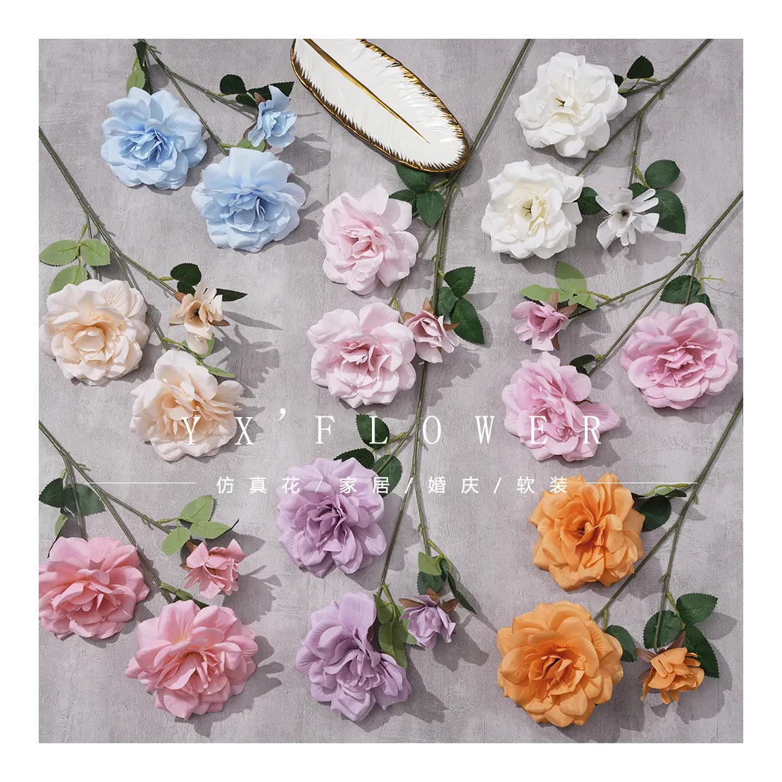 एकल शाखा लैफ़ेई गुलाब शादी फोटोग्राफी सिमुलेशन फूल छोटे ताजा ऑडिटोरियम फूलों की दीवार रेशम फूल