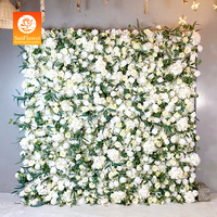 Sun wedding Simulierte künstliche 3D-Blumenwand Rollen Sie Hochzeits hintergrund Wand blumen auf