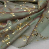 Mode fleur brillant Costume matériel bricolage scène robe bronzant Cation 30D mousseline de soie tissu