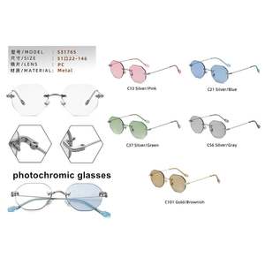 Gafas de Sol Personalizadas 2025 de Alta Calidad con Lentes de Moda que Cambian de Color, sin Montura, UV400, Fotocromáticas, de Aleación, para Hombre y Mujer - Product Image 6