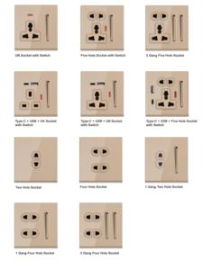 Thiết kế mới Ổ cắm điện cho máy tính TV EU/UK cắm tiêu chuẩn Đàn Piano chính cạnh dưới 15A công nghiệp vệ tinh nhựa Bảng điều chỉnh 2 cho - Product Image 4