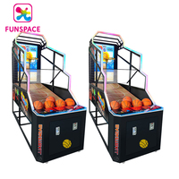 Funspace Centre d'attractions intérieur à monnayeur, Machine de jeu d'arcade électronique de basketball de rue avec vidéo