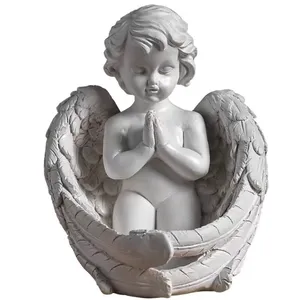 Resin prayer Angel Boy cradle crafts decorate the statue