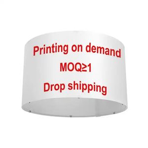 居心地の良い丸いランプカバー金属ワイヤーフレーム付きベッドサイドデスク花柄ランプシェードベッドルームデコレーションプリントオンデマンド - Product Image 5