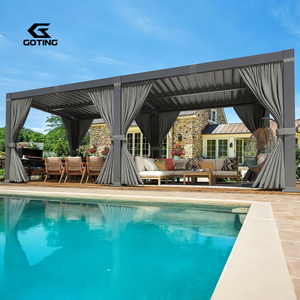 Pérgola Bioclimática Motorizada para Jardín Exterior, Impermeable, con Techo de Aluminio y Persianas Ajustables - Product Image 5