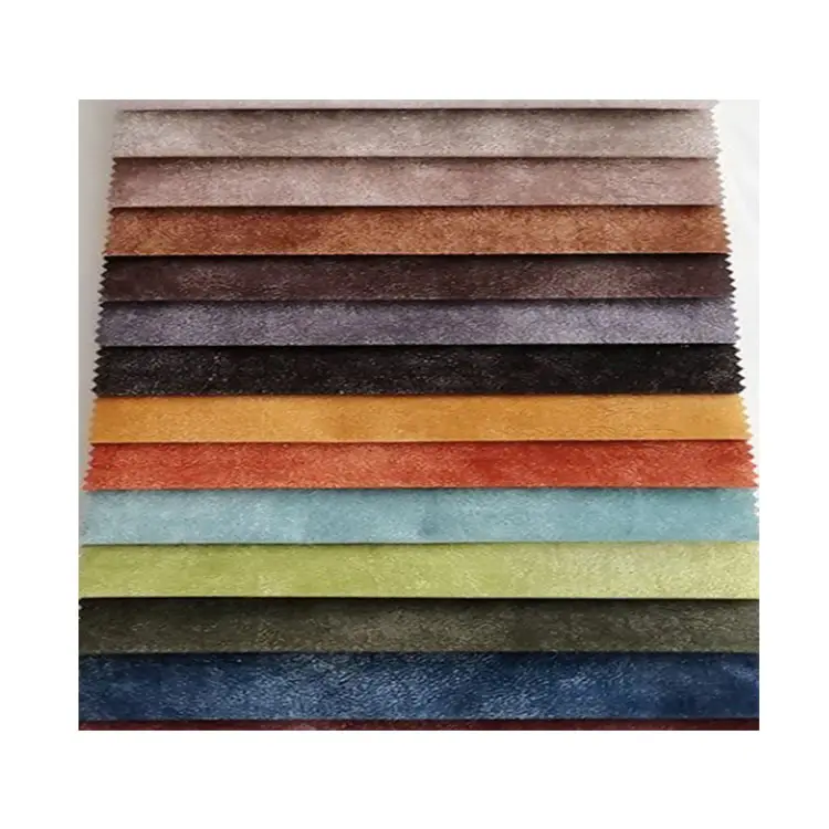 Gratis Sample Exquisite 100% Polyester Aangepaste Meubels Dikke Bekleding Holland Fluwelen Stof Voor Sofa