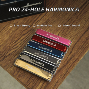 Armónica Diatónica de 24 Orificios en Clave de C, Cuerpo de Aluminio con Acabado Pulido, Instrumento Musical para Principiantes y Profesionales - Product Image 2