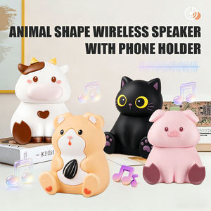 Enceinte sans fil créative en forme de chat noir, mini enceinte portable mignonne, support de téléphone, batterie rechargeable, USB type C, enceinte sans fil en forme de chat - Product Image 2