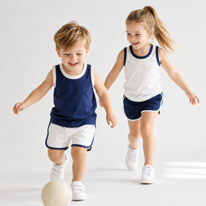Conjunto <span class=keywords><strong>de</strong></span> Verano Personalizado para Niños, Top sin Mangas y Pantalones Cortos, Traje <span class=keywords><strong>de</strong></span> 2 Piezas, <span class=keywords><strong>Ropa</strong></span> Deportiva para Niños - Product Image 2