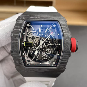 Montre-bracelet pour homme de luxe, mécanique squelettée, saphir, bracelet 20 mm en fibre de carbone TPT, de haute qualité, simple et élégante - Product Image 1