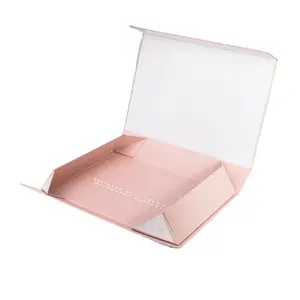 customized cardboard boxes for shipping packaging folding magnetic gift box with ribbon luxury big gift box for wedding