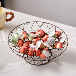 Metal Fruit Basket Round 1-3L Durable Storage For Home Desktop Use - Product Image 2