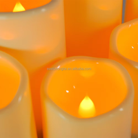 Lilin Pilar LED 3D Laris Manis Bahan Plastik Remote Control Ramah Lingkungan Halloween Ramadhan Natal Pernikahan Pesta Rumah