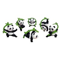 Anime Resin Figuurtjes Set Martial Arts Panda Figuren Zen Tuin Bureaudecoratie Chinese Stijl Kerst Healing