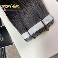 Extensions de cheveux brésiliens Remy DiLuxe à bandes adhésives invisibles, 100% cheveux humains vierges non traités, double trame