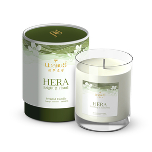 Bougie parfumée HERA (lumineuse et florale) de Navasukhon, produit d'aromathérapie relaxant en provenance de Thaïlande - Product Image 1