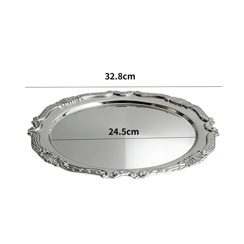 Vassoio in pizzo argento 32,8 cm