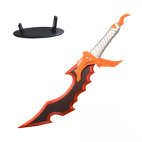 Beliebter 55cm 1,3kg Ritterkiller Einzelklinge (Rot+Ständer) für Cosplay-Sammlung