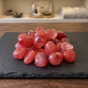 Pierres Roulées en Agate Cerise Rouge Naturelle en Gros, Cristaux Polis pour la Guérison, Galets en Vrac, Pierres Précieuses - Product Image 2