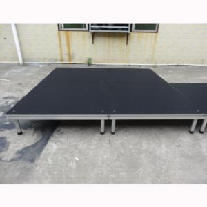 Scène modulaire portable en aluminium et bois pour événements hôteliers avec plateforme antidérapante et montage facile - Product Image 2