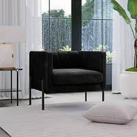 Fauteuil d'appoint personnalisable, canapé simple de style mid-century pour les espaces domestiques et commerciaux