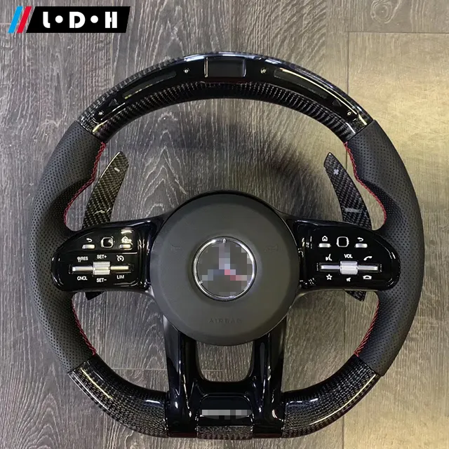 Voor Mercedes Benz Bereik Carbon Fiber Amg Stuurwiel Met Led Aangepaste