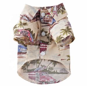 यूटीई हवाईयन ग्रीष्मकालीन पालतू कपड़े कुत्तों के लिए फैशनेबल स्टाइलिश आधुनिक पोशाक पॉलिएस्टर छोटे और एक्सएल आकार कोटिंग तकनीक - Product Image 3