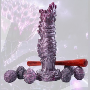 Hy Man Fantasy Monster Oviposition <b>Dildo</b> Soft Silicone Textured Adult Toy with Immersive Sensation OEM Available - Product Image 1