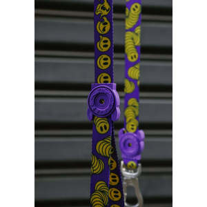 Correa para Perros Zmiley con Patrón Morado y Amarillo, Ajustable, para Mascotas - Product Image 3