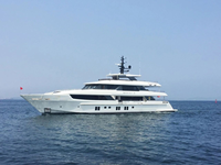 Bateau de croisière de luxe à double pont en fibre de verre de 46,84 mètres, avec sièges personnalisables (30-48 places), pour excursions nocturnes.