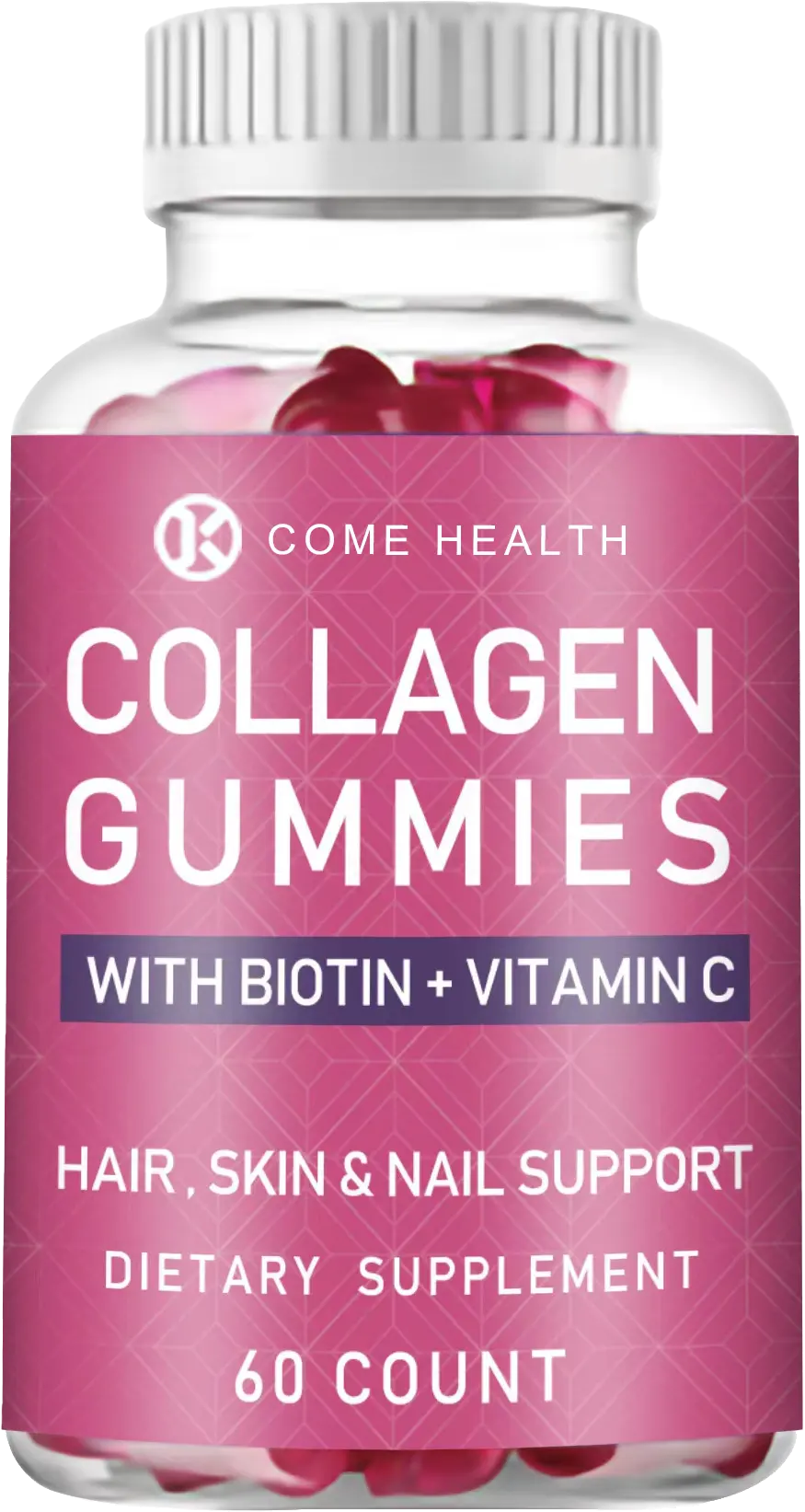 Oem bán buôn Collagen Gummies với Biotin & Vitamin C cho chăm sóc da & tóc Nail hỗ trợ làm trắng da Gummies