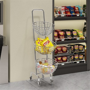 Moderno Exhibidor de Hierro de un Solo Nivel para Supermercados, Estante de Almacenamiento Portátil para Snacks, Juguetes y Alimentos, Uso en Tiendas de Conveniencia y Cajas Registradoras - Product Image 2