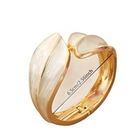 Nouveau bracelet ouvert HZ91 style chinois exagéré en émail, plaqué or, accessoires de mode pour femmes, vente en gros