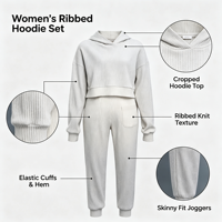 Sweat-shirt ample à capuche pour femme, tricoté, uni, décontracté, polyvalent, haut court, pull-over pour le printemps et l'automne, idéal pour les trajets quotidiens et les loisirs