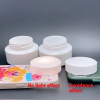 5g pot de vernis à ongles Gel cosmétique crème pot de distribution couleur unie pot en plastique résistant à la lumière large bouche inclinée noir blanc solide