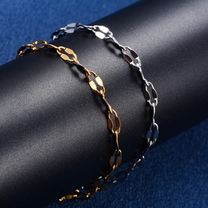Pulsera de cadena de mano de acero inoxidable con diseño de labios de 4 mm para mujer, joyería de metal, brazalete de color dorado, <span class=keywords><strong>tobillera</strong></span>, cadena para el pie - Product Image 3