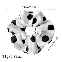Chouchous Élégants à Gros Pois en Satin Surdimensionnés pour Femmes et Filles, Élastiques pour Cheveux, Accessoires de Mode pour Queue de Cheval