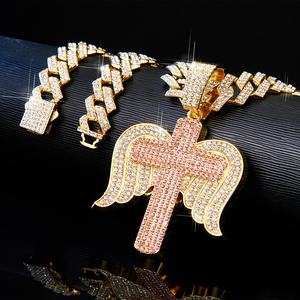 Collier Ailes d'Ange Pendentif <span class=keywords><strong>Croix</strong></span>/Épée <span class=keywords><strong>Rose</strong></span> Collier Ailes d'Ange Gardien Bijoux pour Hommes Femmes - Product Image 5