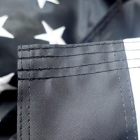 Drapeau Thin Blue Line 12x18 pouces, drapeaux d'extérieur, étoiles brodées, drapeau en nylon résistant avec 2 œillets en laiton