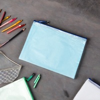 Bolsas de Archivo con Cierre Impermeables Personalizadas, Bolsa para Documentos, Bolsa de Viaje Multiusos, Bolsa de Malla con Cierre de PVC, Tamaño Carta