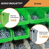 GD - Bacs de rangement empilables et détachables en plastique PP, support mural pour bricolage et garage domestique