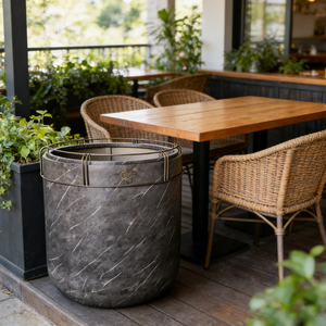 Jardinière Circulaire Contemporaine Personnalisée en Acier Inoxydable Galvanisé Écologique pour Jardin Domestique et <span class=keywords><strong>Divers</strong></span> Usages - Product Image 2