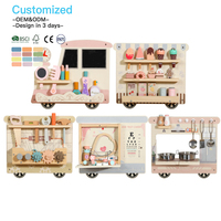 Tableau d'activités Montessori en bois, train de jeu, cuisine, activité sensorielle murale, cuisinière, jouet éducatif pour enfants OEM ODM