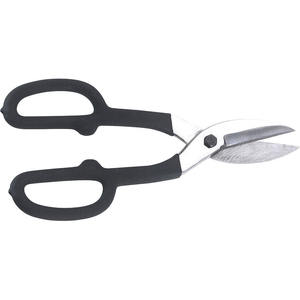 Fervi American Type <b>Sheet</b> Metal Scissors Stainless Steel Smooth Edge Industrial Grade <b>Black</b> Handle Multi Purpose Cutting Tool - Product Image 1