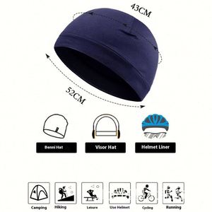 Gorro Deportivo para Correr y Montar a Caballo, de Secado Rápido, con Forro Absorbente de Sudor, Protección Solar, Transpirable, Gorro Baotou, Gorro Cálido para Dormir - Product Image 3