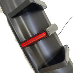 Labio difusor de parachoques trasero para Infinity Q50 Q50L 2014- 2017 soporte de protección de arranque divisor de placa de alerón con luz LED piezas de automóvil - Product Image 3