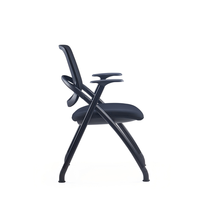Chaise de salle de réunion abordable et durable, chaise de formation noire pour salles de formation - design moderne