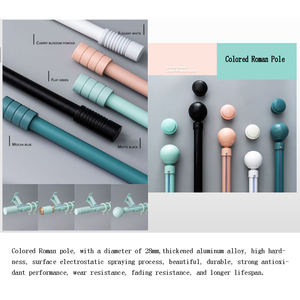 Ensemble <span class=keywords><strong>de</strong></span> tringles à rideaux doubles Accessoires <span class=keywords><strong>de</strong></span> <span class=keywords><strong>tringle</strong></span> à rideaux en alliage d'aluminium <span class=keywords><strong>sans</strong></span> perçage pour fenêtre et <span class=keywords><strong>porte</strong></span> - Product Image 5