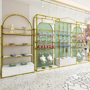 Fabbrica su misura espositore di lusso Lingerie Lingerie di metallo reggiseno <span class=keywords><strong>intimo</strong></span> scaffale per uomo <span class=keywords><strong>donna</strong></span> <span class=keywords><strong>negozio</strong></span> di Lingerie - Product Image 3