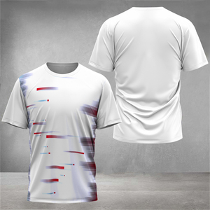 <span class=keywords><strong>T</strong></span>-<span class=keywords><strong>shirt</strong></span> Sportiva da Uomo alla Moda, Casual e Comoda, per Badminton e Corsa, con Stampa in Sublimazione 3D, Maniche Corte - Product Image 4